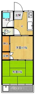 姫城マンション【1階】の間取り