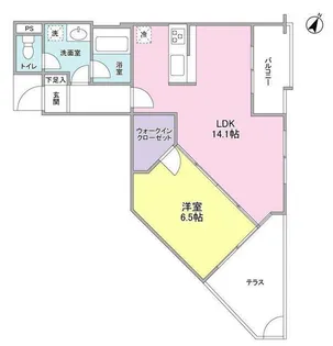 21°de南平台【1階】の間取り