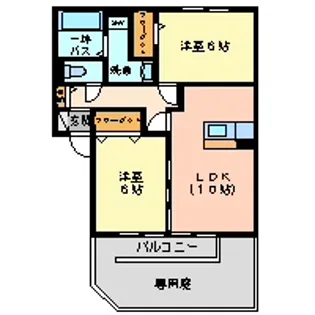 ベルボナールCD【1階】の間取り