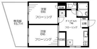 マンション高田馬場【1階】の間取り