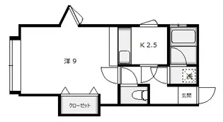 1Kの間取り画像