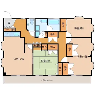 3LDKの間取り画像