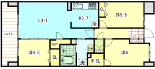DRESSER 新田東【3階】の間取り