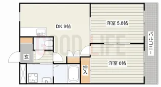 兵庫県加古川市野口町長砂【アパート】の間取り