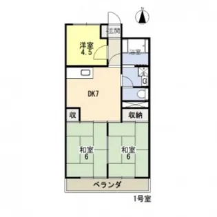 虫明ビル【3階】の間取り