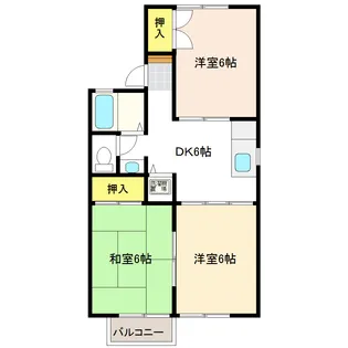 ストークハイツ国見【1階】の間取り