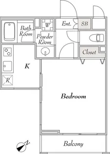 ミリアレジデンス桜新町【1階】の間取り