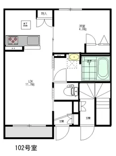 レジデンス アーク【1階】の間取り
