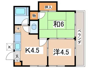 第一秋元荘【2階】の間取り