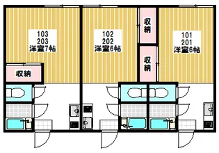 コーポジュネス【2階】の間取り