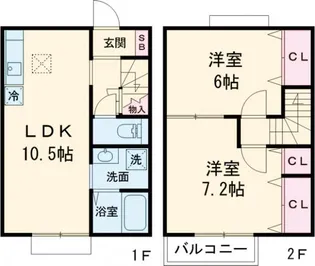 ラ・メール 壱番館の間取り