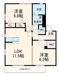 ハイム向野【2階】の間取り