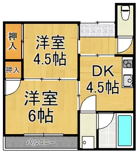 みつぐ荘 東棟【2階】の間取り
