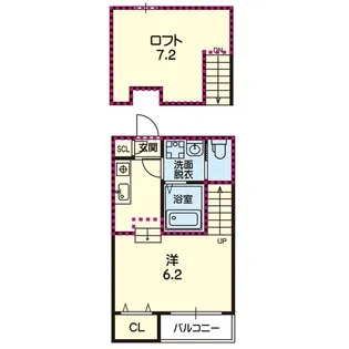 ステラ壺川【2階】の間取り