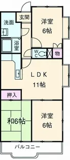 グリーンヒル藤が丘G【4階】の間取り