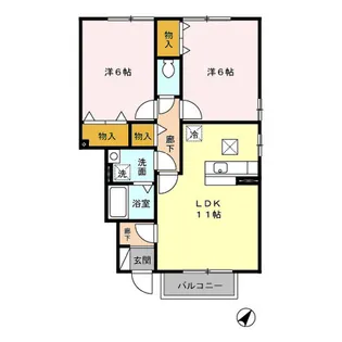 ロイヤルコート【1階】の間取り