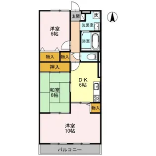 アーバンライフ千鳥【1階】の間取り