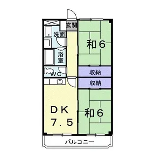 サンロイヤルマンション【2階】の間取り