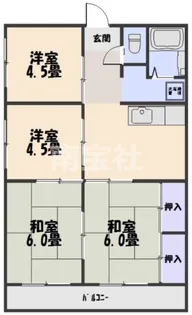 4Kの間取り画像