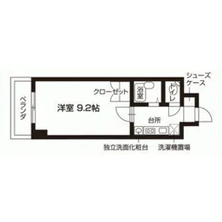 1Kの間取り画像