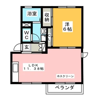 クリエーション西峯田 B【1階】の間取り