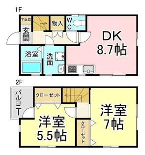 福岡県北九州市小倉南区湯川新町2【一戸建】の間取り