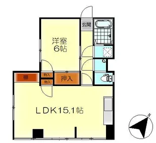 ハトバビル【5階】の間取り