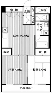 コートリジェール【6階】の間取り