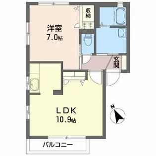 ソレアード【1階】の間取り