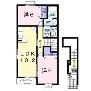 ミニョン フルール【2階】の間取り