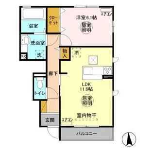グランライト C【1階】の間取り