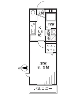 フォレストヒルズ宮崎台【1階】の間取り