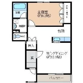 福島県郡山市富久山町福原字釜沼【アパート】の間取り
