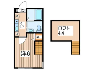 リベルテ相模原【1階】の間取り