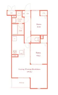 モンレーヴ湘南【1階】の間取り