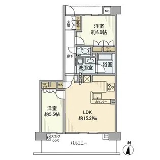 プレシアスコート【4階】の間取り