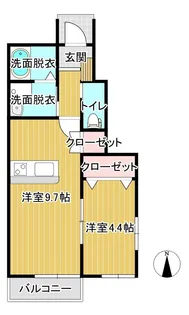 Altair(アルタイル)B棟【1階】の間取り