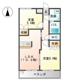 すぎのきハイム【2階】の間取り