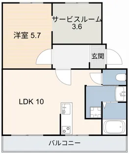 コーポ的場【1階】の間取り