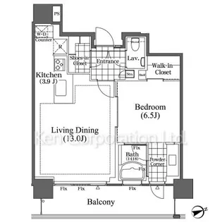 芝浦アイランド ブルームタワー【32階】の間取り