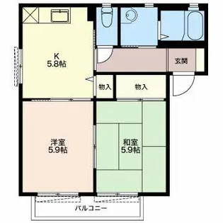 モンシェリ2番館【2階】の間取り