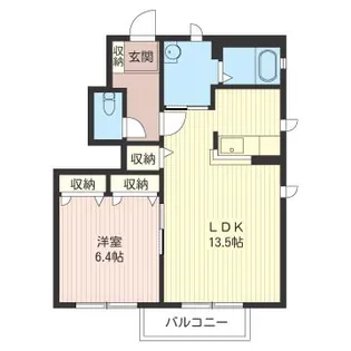 シャインヒルコート弐番館【1階】の間取り