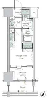 ONE ROOF RESIDENCE TAMACHI【11階】の間取り