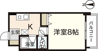 アヴァンセ中筋II【4階】の間取り