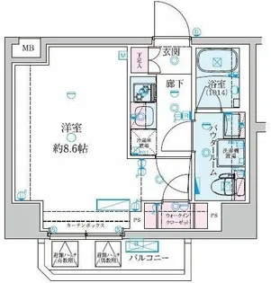 GENOVIA大師橋【6階】の間取り