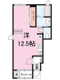 Un heureux 上木戸(アンウルー上木戸)【1階】の間取り