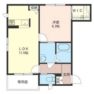 1LDKの間取り画像