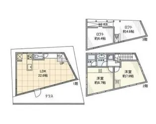 東京都大田区鵜の木1【一戸建】の間取り