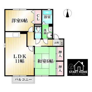 セレクト川内A【1階】の間取り