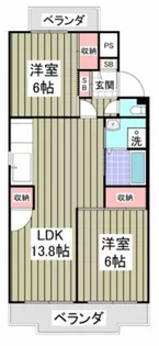埼玉県行田市宮本【マンション】の間取り